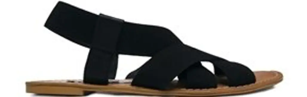 Steve Madden Pauli Multi Strap Black Flat Sandals