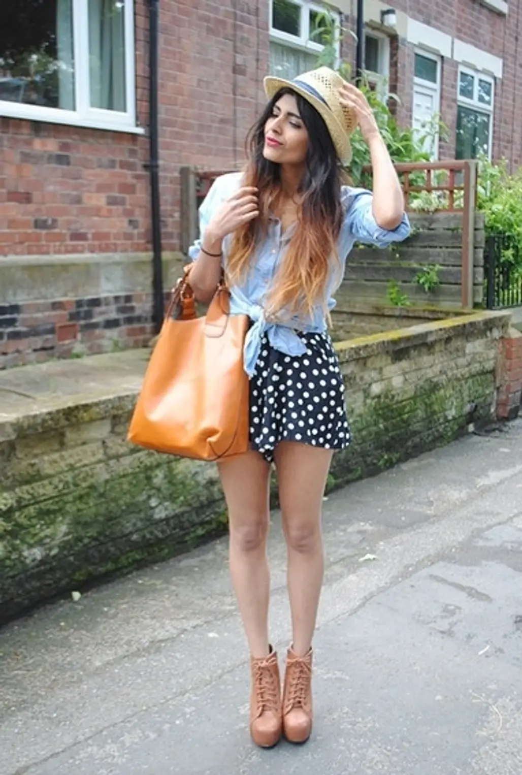 Tied with a Polka Dot Skirt