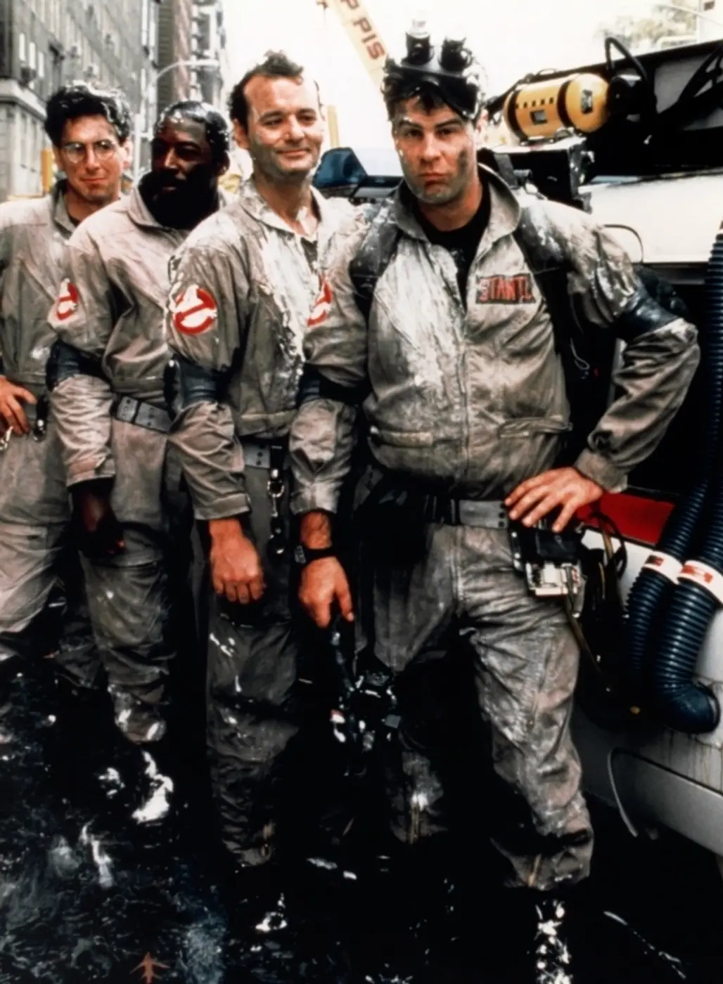 Dr. Raymond Stantz, Dr. Egon Spengler and Louis Tully in Ghostbusters