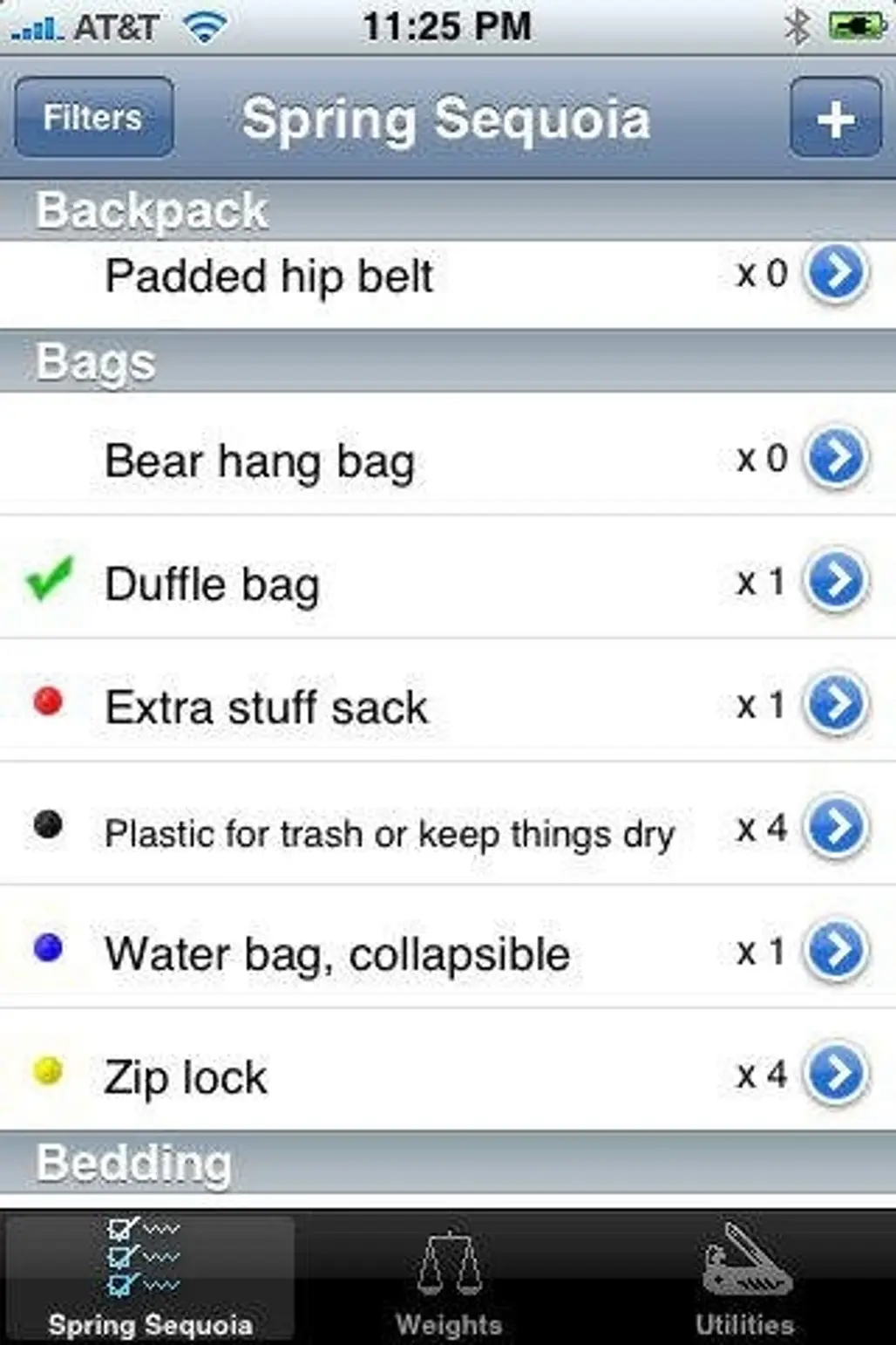 Backpacker Checklist