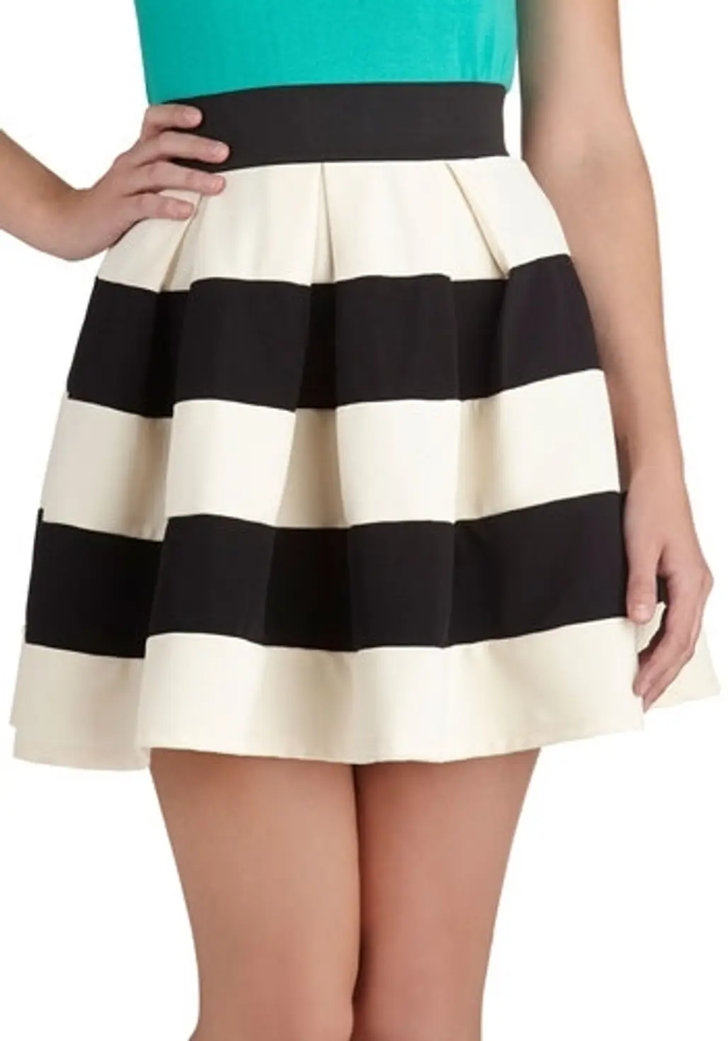 Stripe It Lucky Skirt by Mod Cloth
