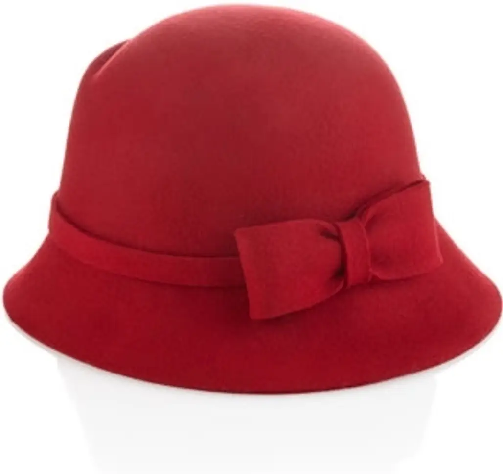 Asymmetric Cloche Bow Hat