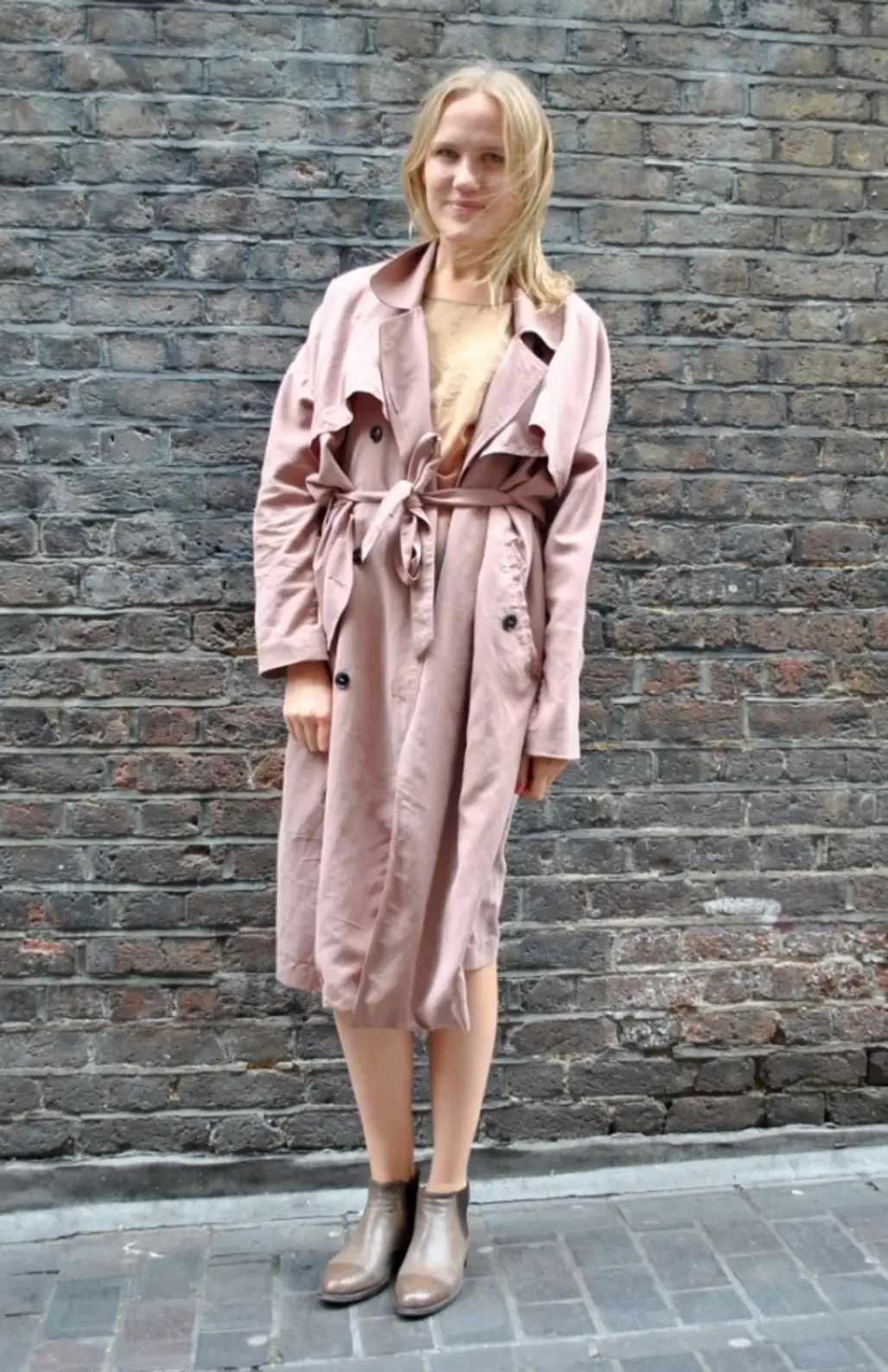 Dusty Pink Trench Coat