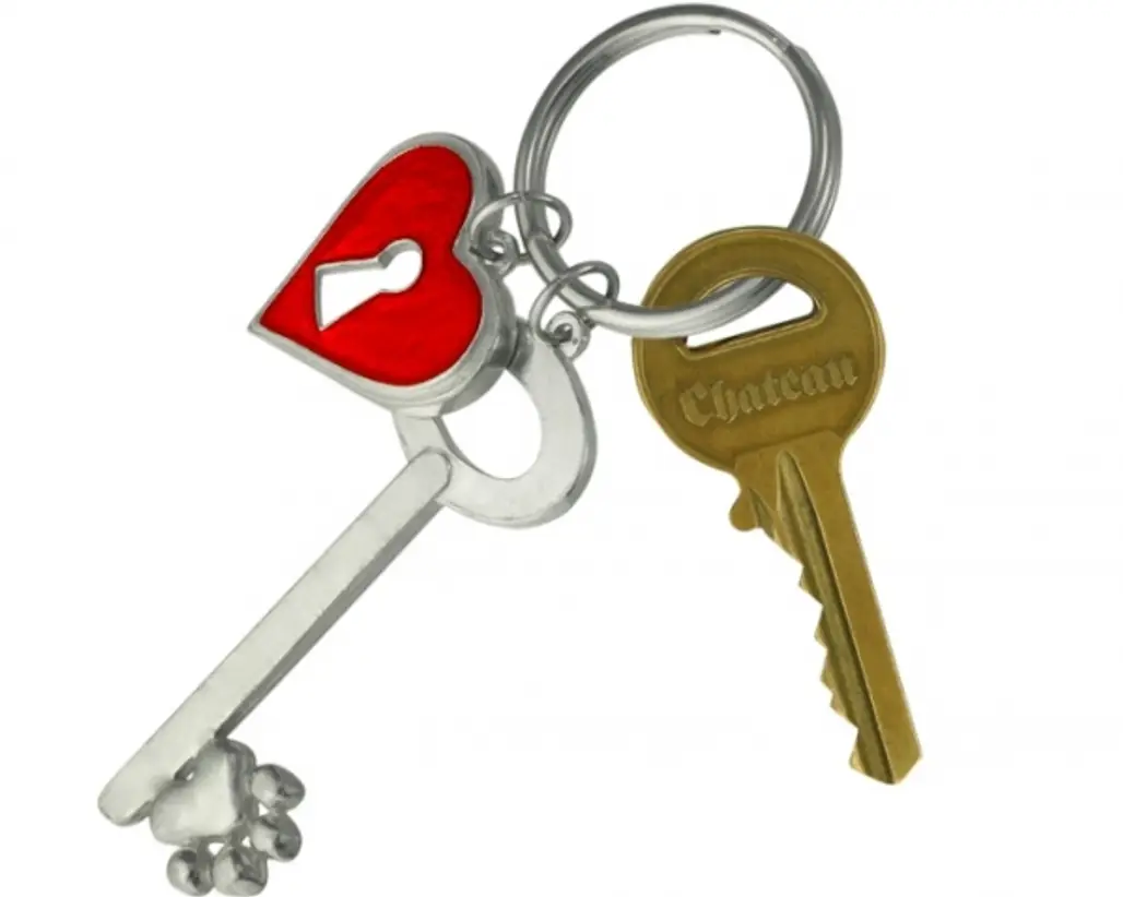 The Animal Rescue Site Key to My Heart Paw Keychain