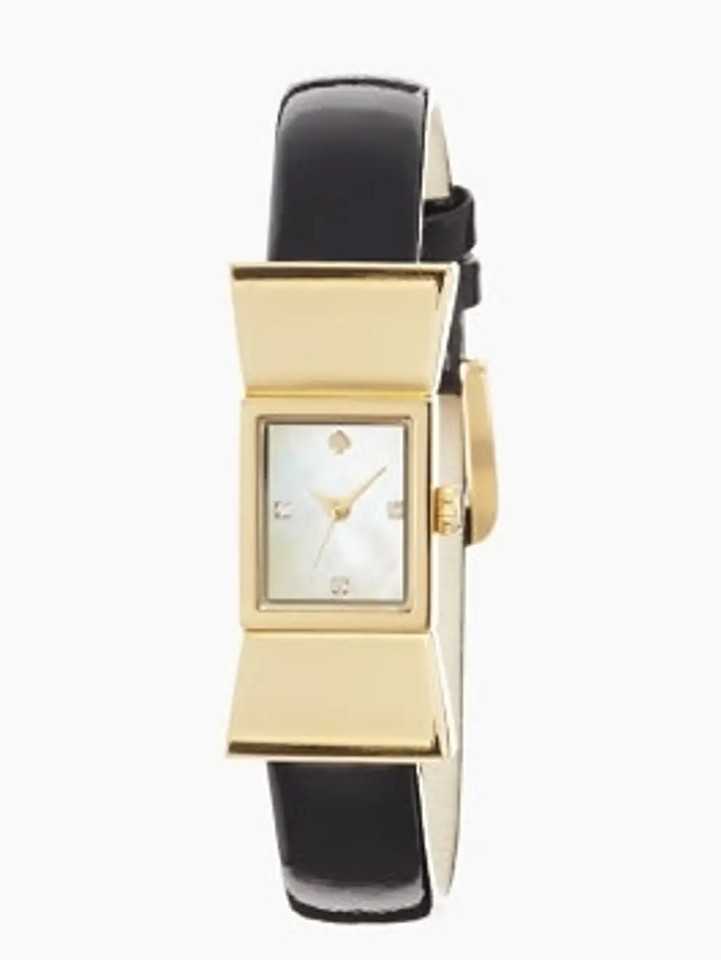 Kate Spade "Carlyle Strap Watch" in Black and Gold