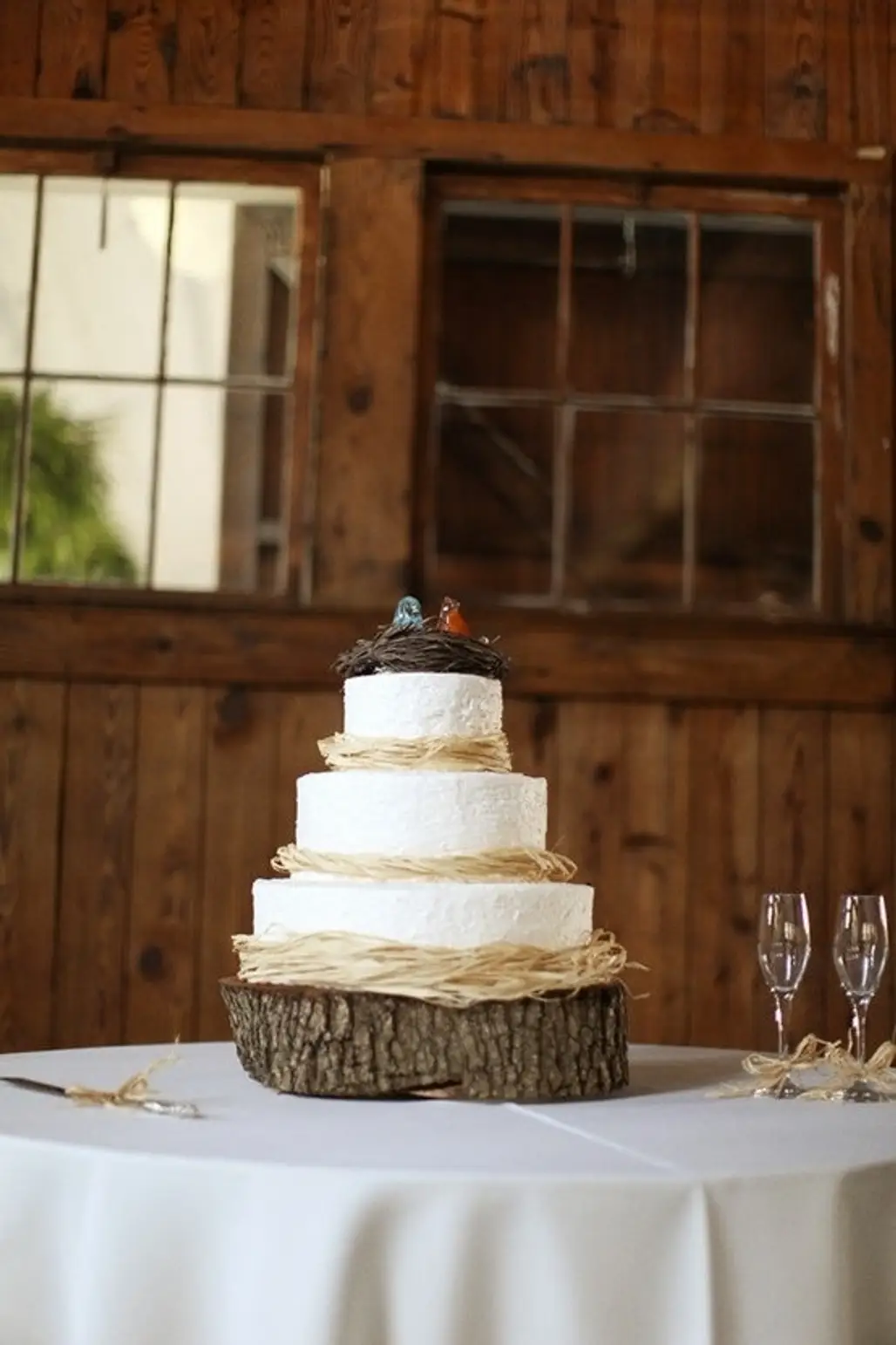 Bird's Nest Rustic Wedding Cake