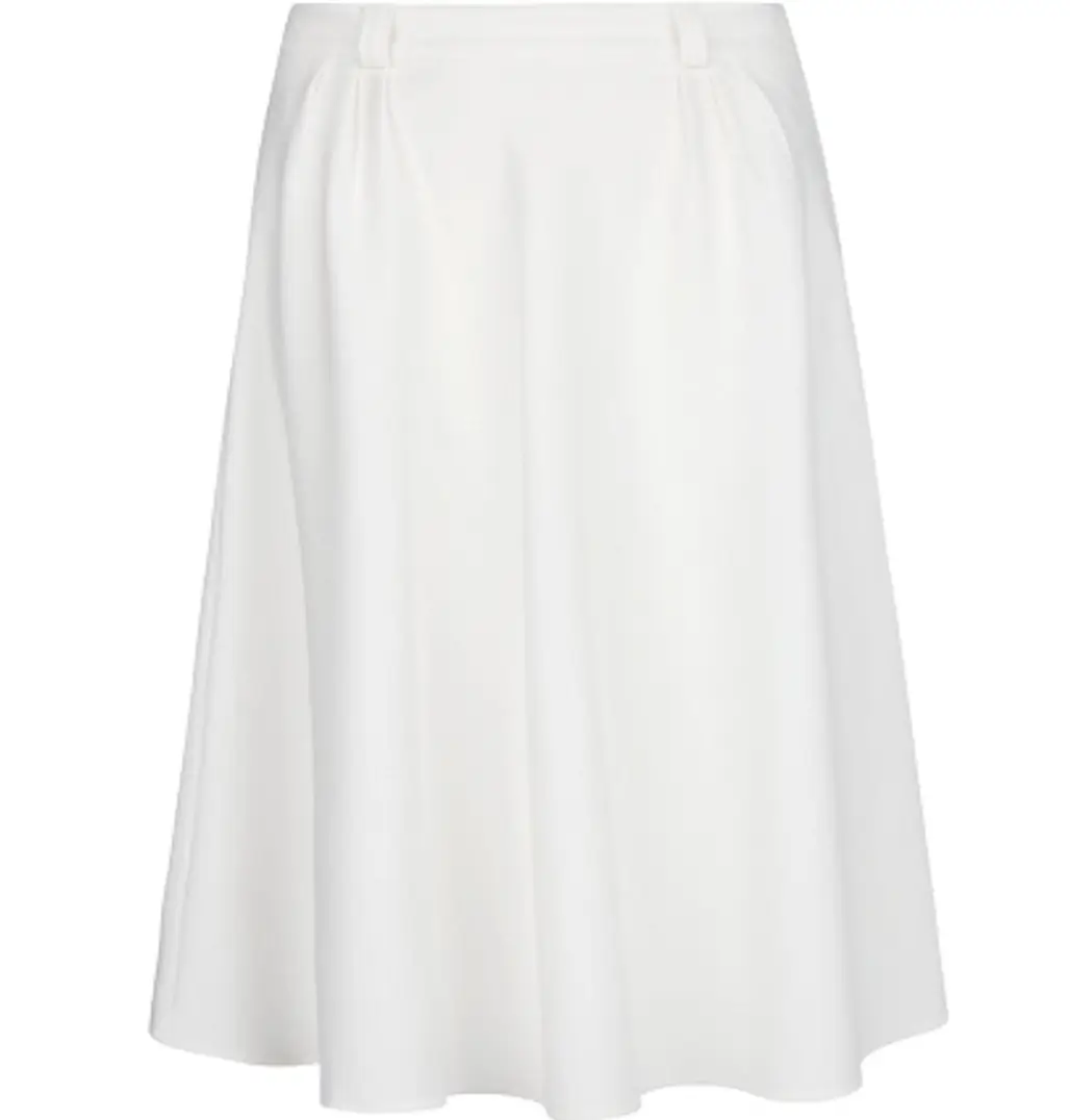 White Full Midi Skirt
