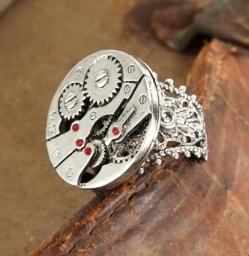 Gears and Filigree Ring
