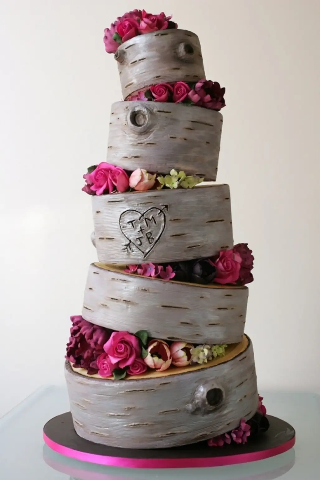 Birch Wood Rustic Wedding Cake