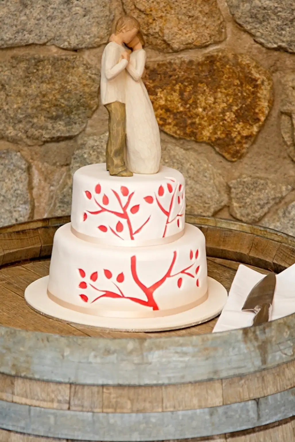 Growing Tree Rustic Wedding Cake