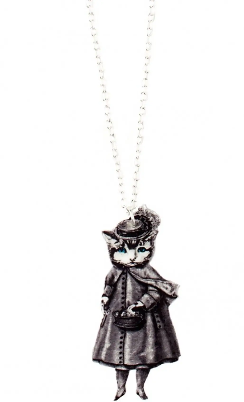 Victorian Lady Cat Necklace