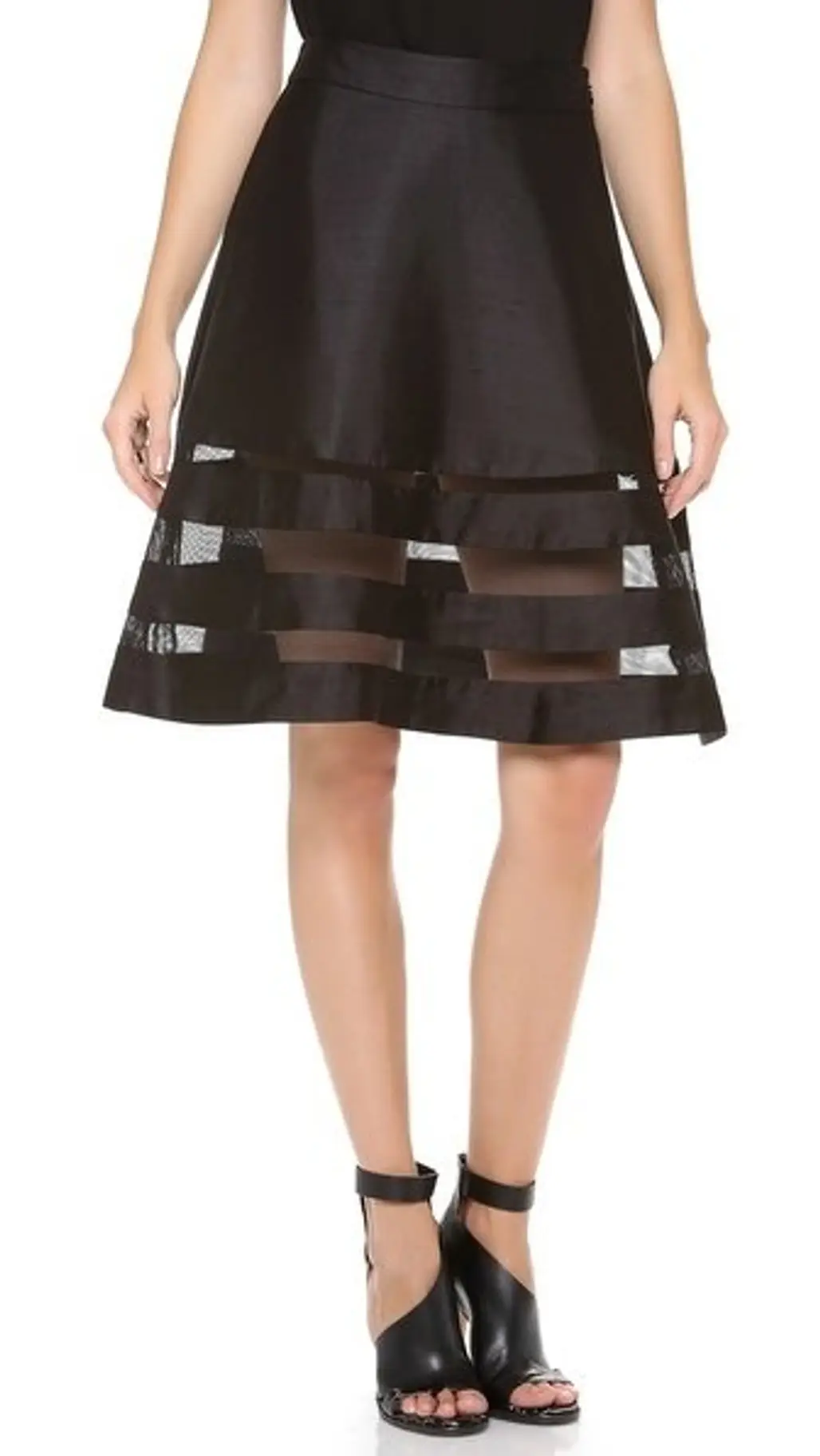 Cynthia Rowley Mesh Combo Circle Skirt
