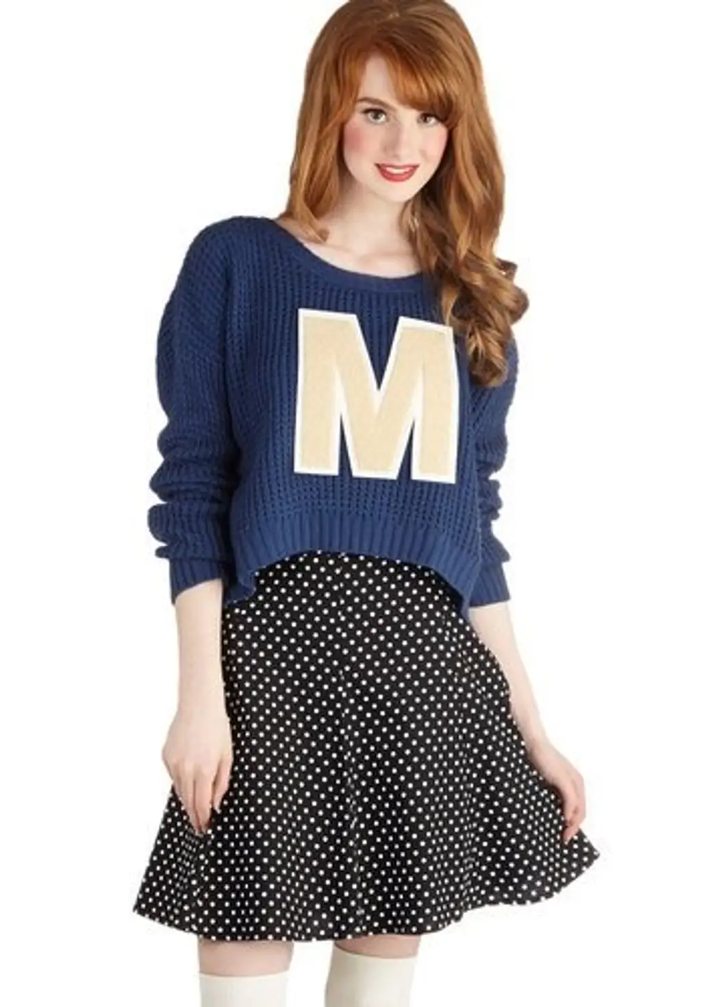 Letterman Cropped Sweater