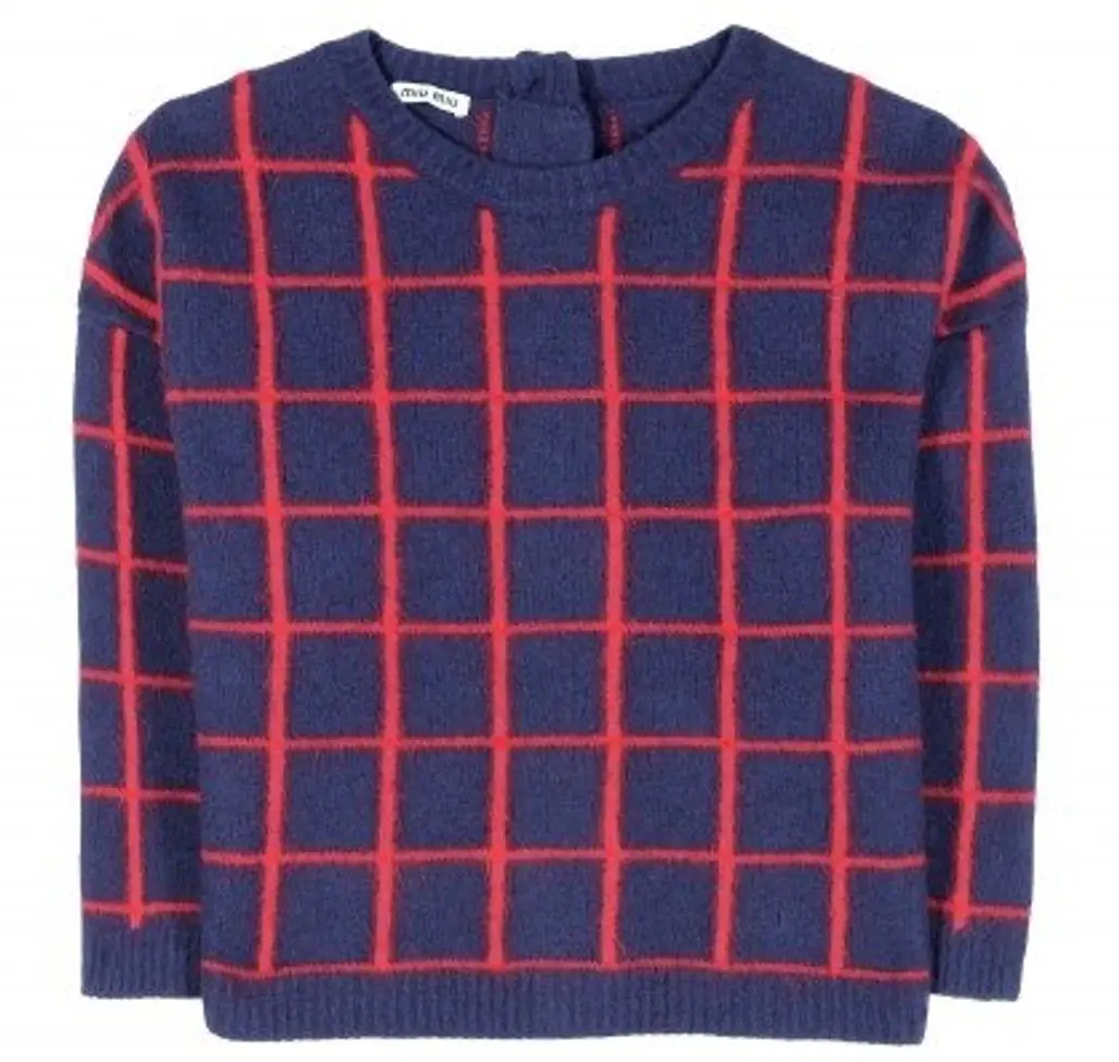 Plaid Cropped Sweater