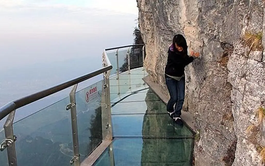 Highest Plexiglass Walkway – Hunan, China – 4,691ft (1,430m)