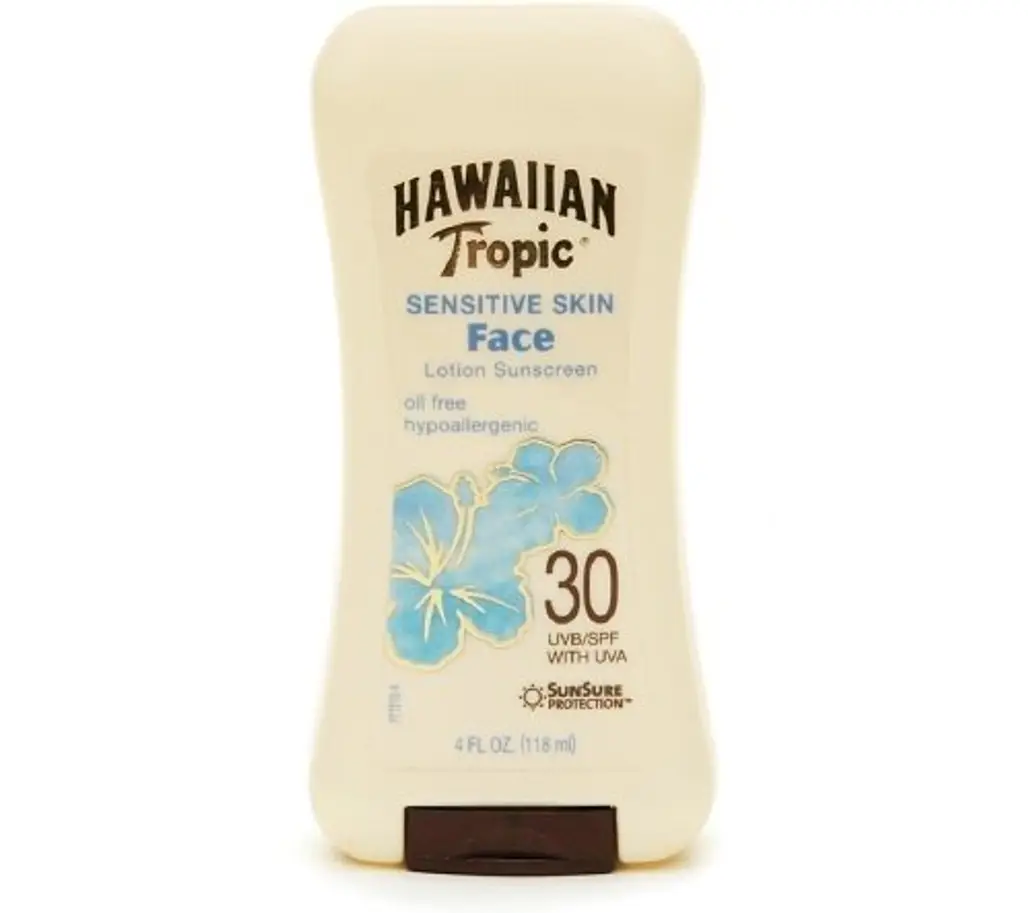 Hawaiian Tropics Faces Sunblock Lotion, Sensitive Skin, Oil-Free SPF 30