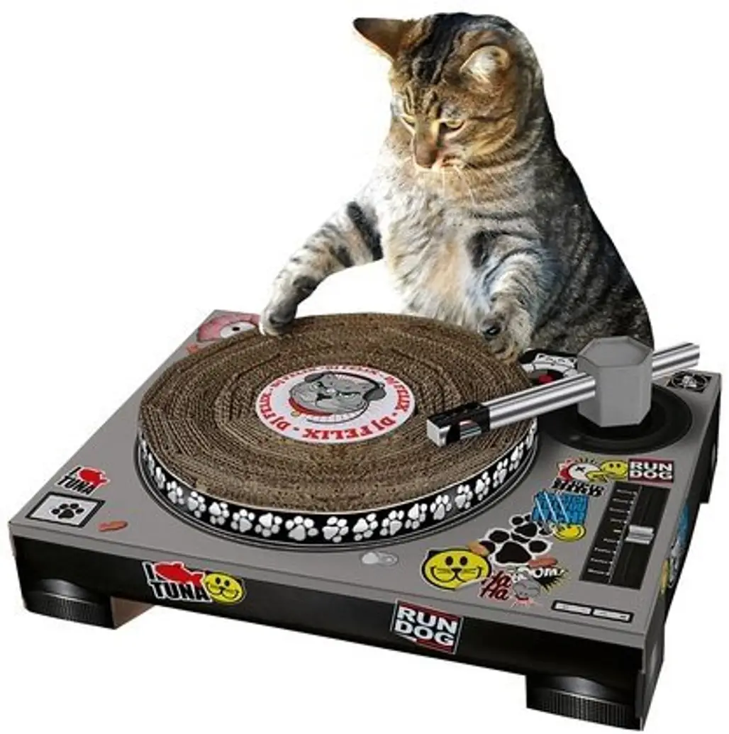 Suck UK Cat DJ Scratching Deck