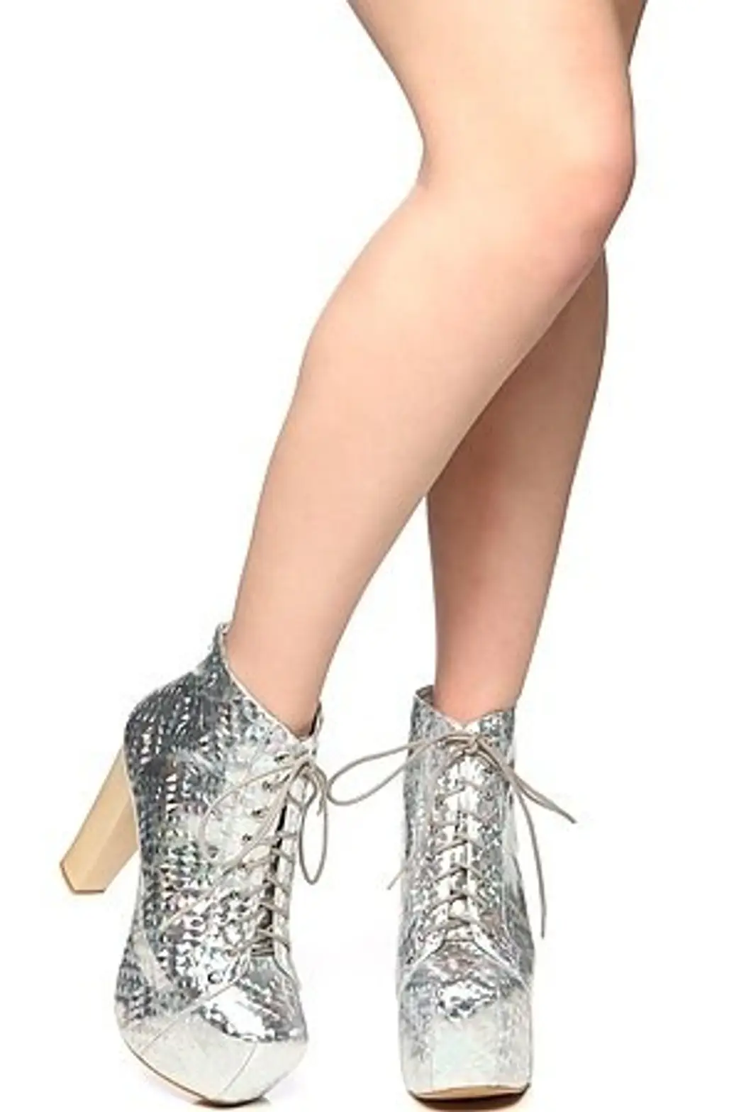 Jeffrey Campbell – the Lita Hologram Shoe in Silver