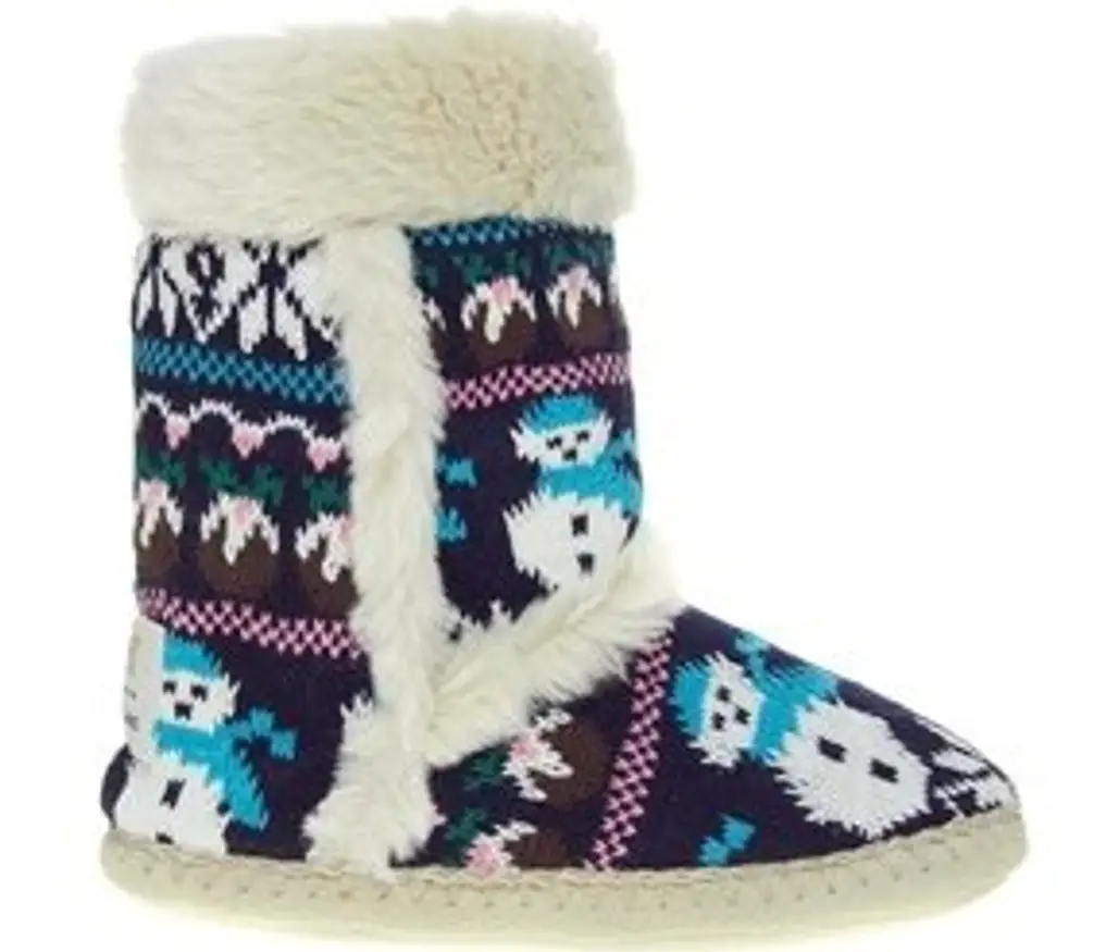 Snowman Knitted Boot Slippers by River Island