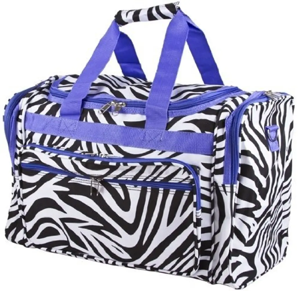 Zebra Duffle Gym Cheer Bag