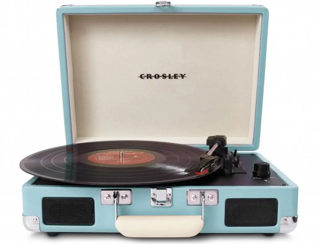 Cruiser Portable Turntable, Turquoise