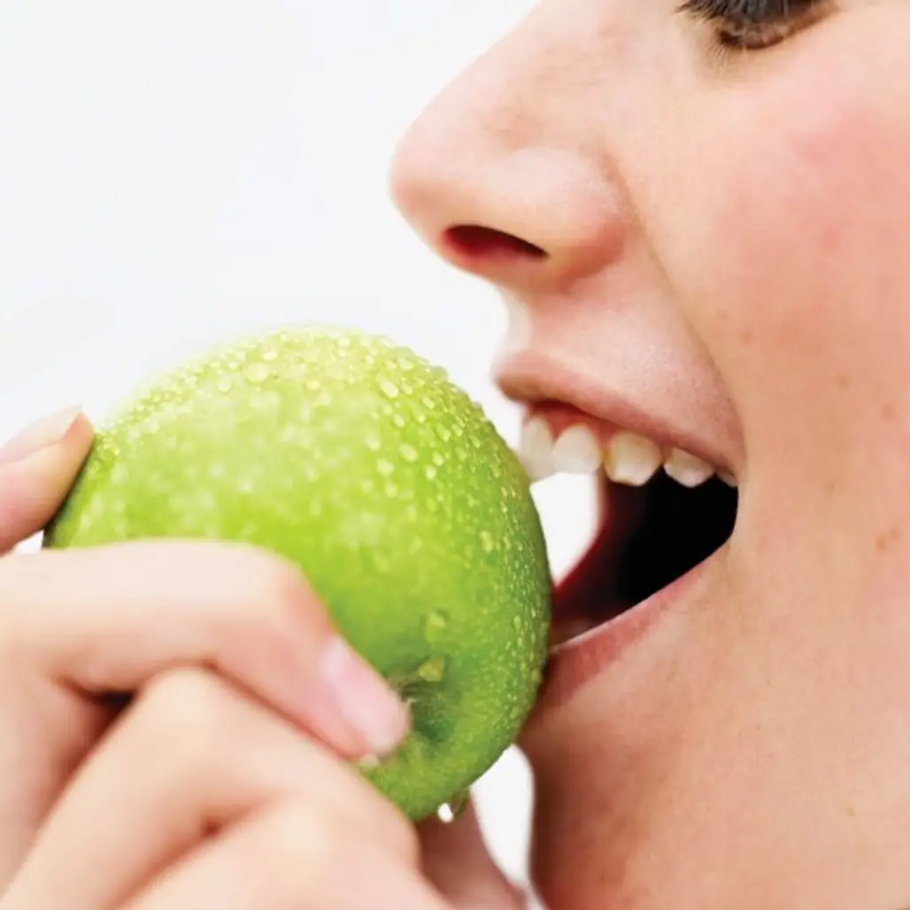 Savoring the First Bite of an Apple