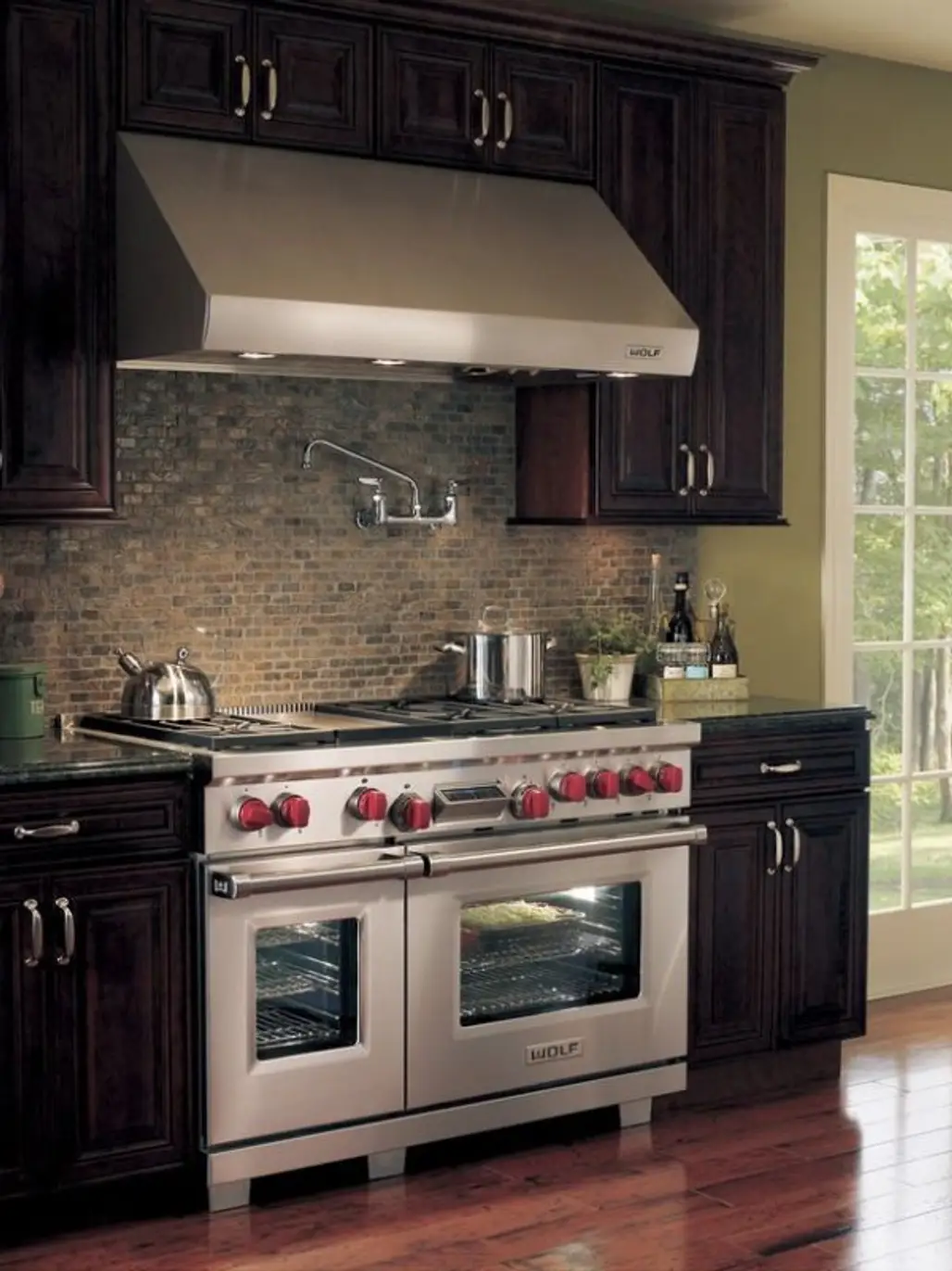 Dark Cabinets with an Industrial Oven