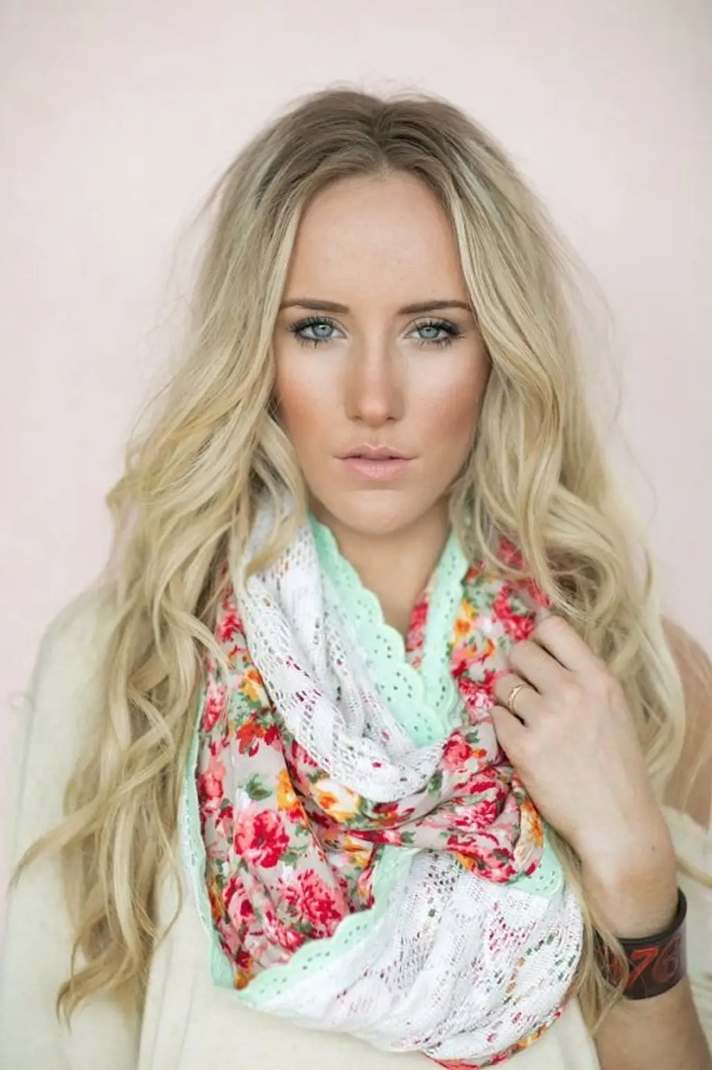 Lace Floral Scarf