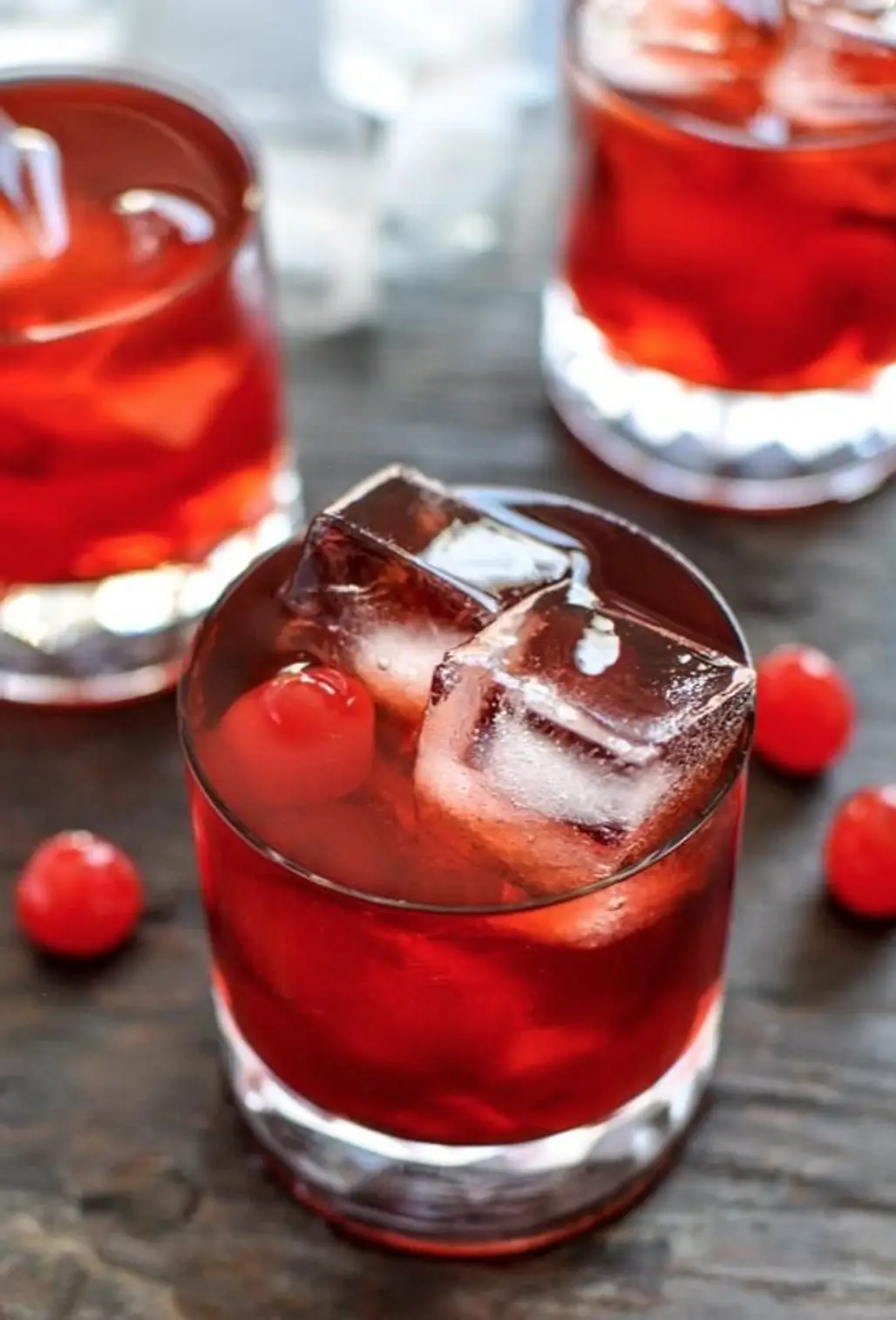 Cherry Whiskey Smash Cocktails
