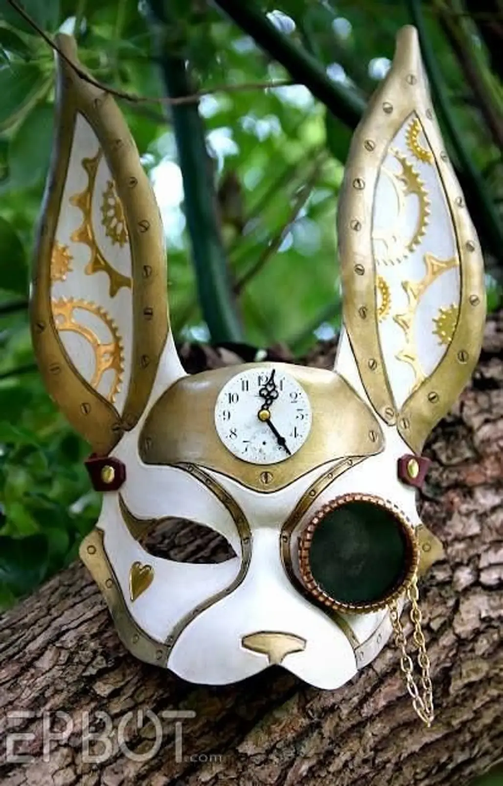 Steampunk White Rabbit Mask