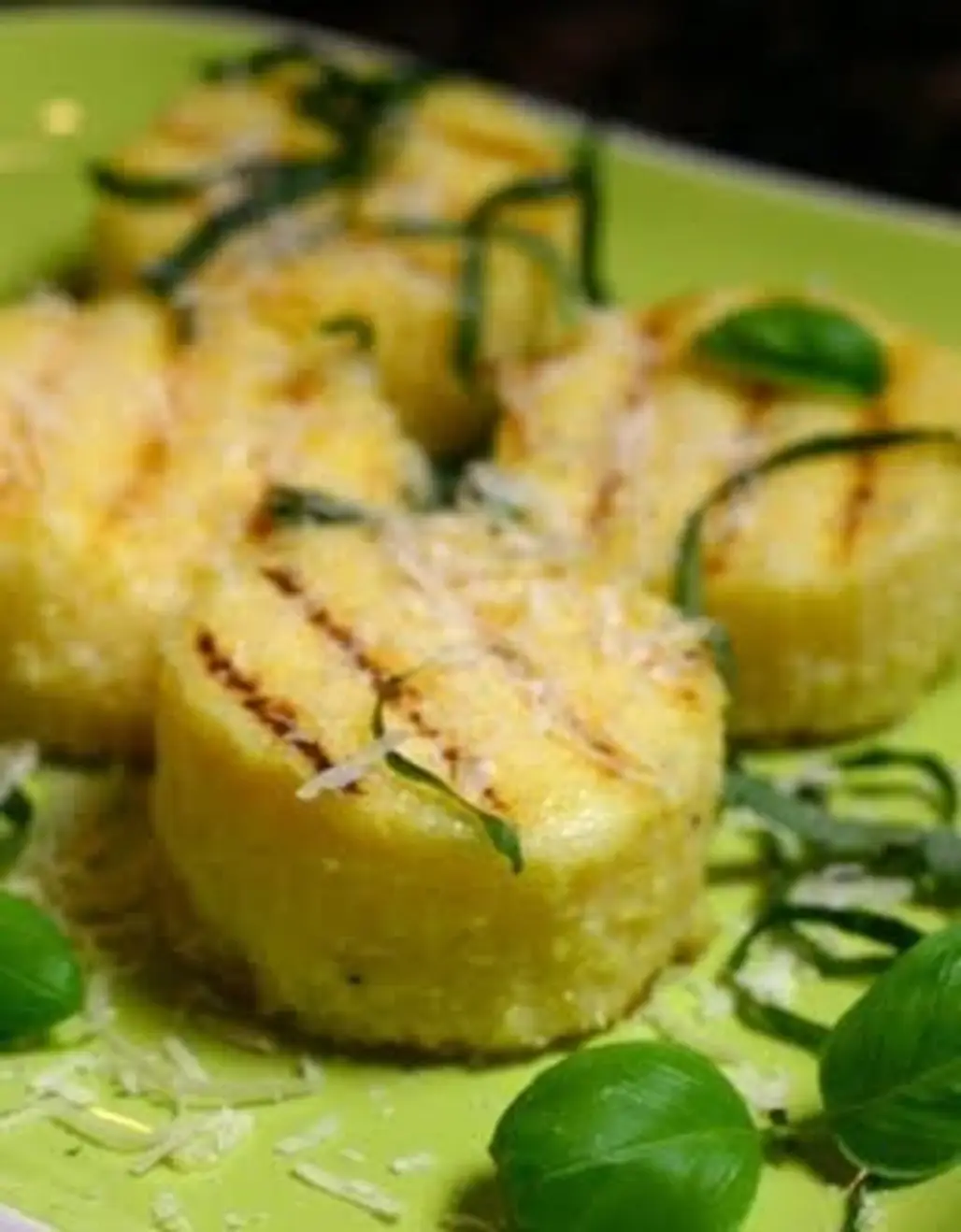 Grilled Polenta with Basil and Parmesan