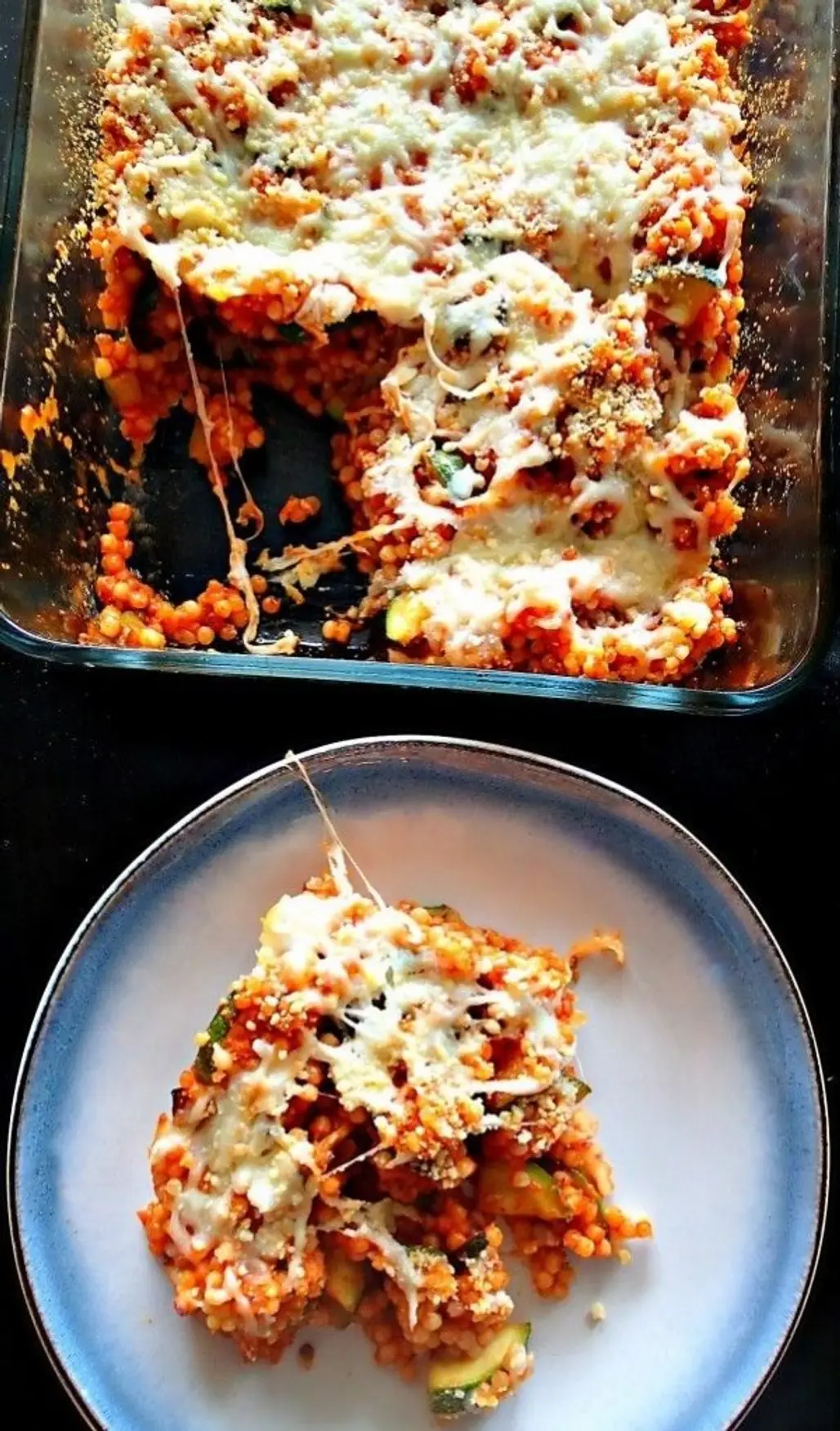 Vegetarian Baked Pizza Couscous