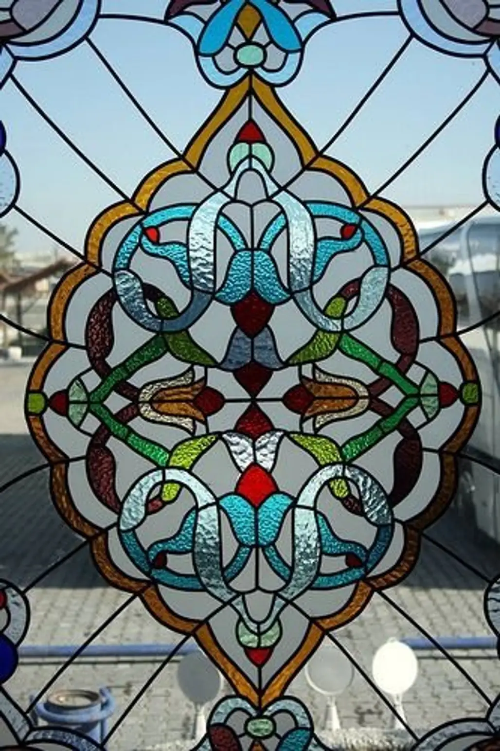 Stained Glass Window in a Turkish Rest Stop