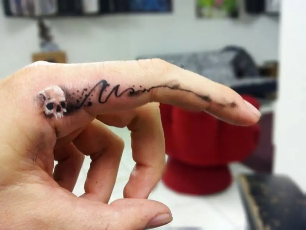 Tattoo uploaded by Andy • lettering tattoo for woman finger • Tattoodo