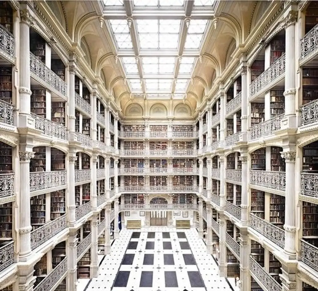 George Peabody Library, Johns Hopkins University—US