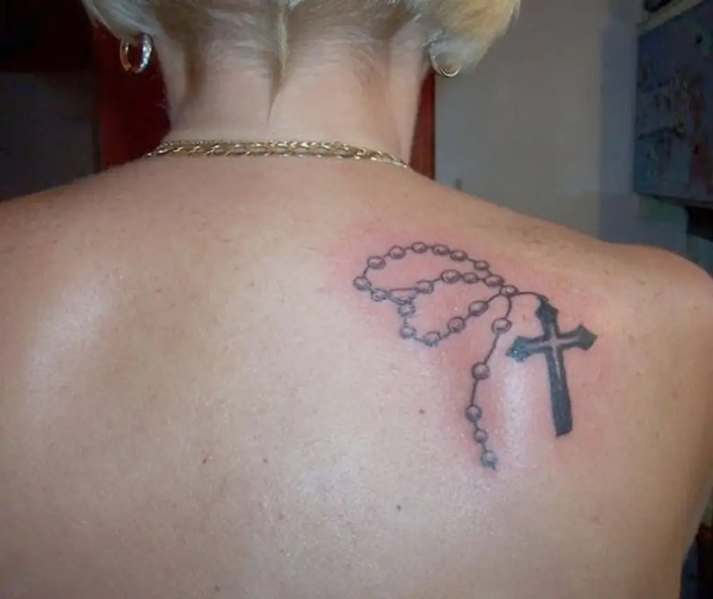 christian cross rosary tattoo | Wrist tattoos for guys, Cross tattoos for  women, Cross tattoo