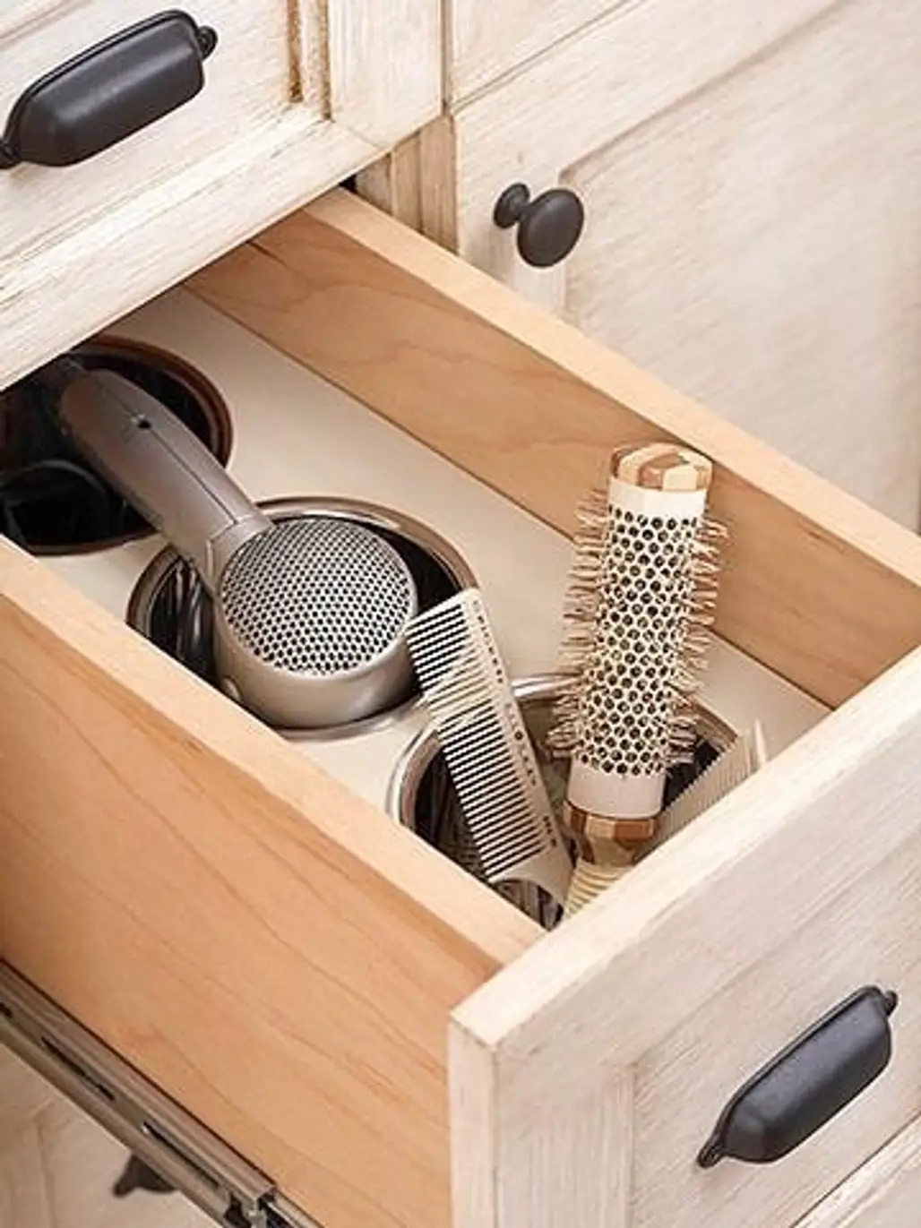 With the Use of a Piece of Wood and Several Bins You Can Customize a Drawer