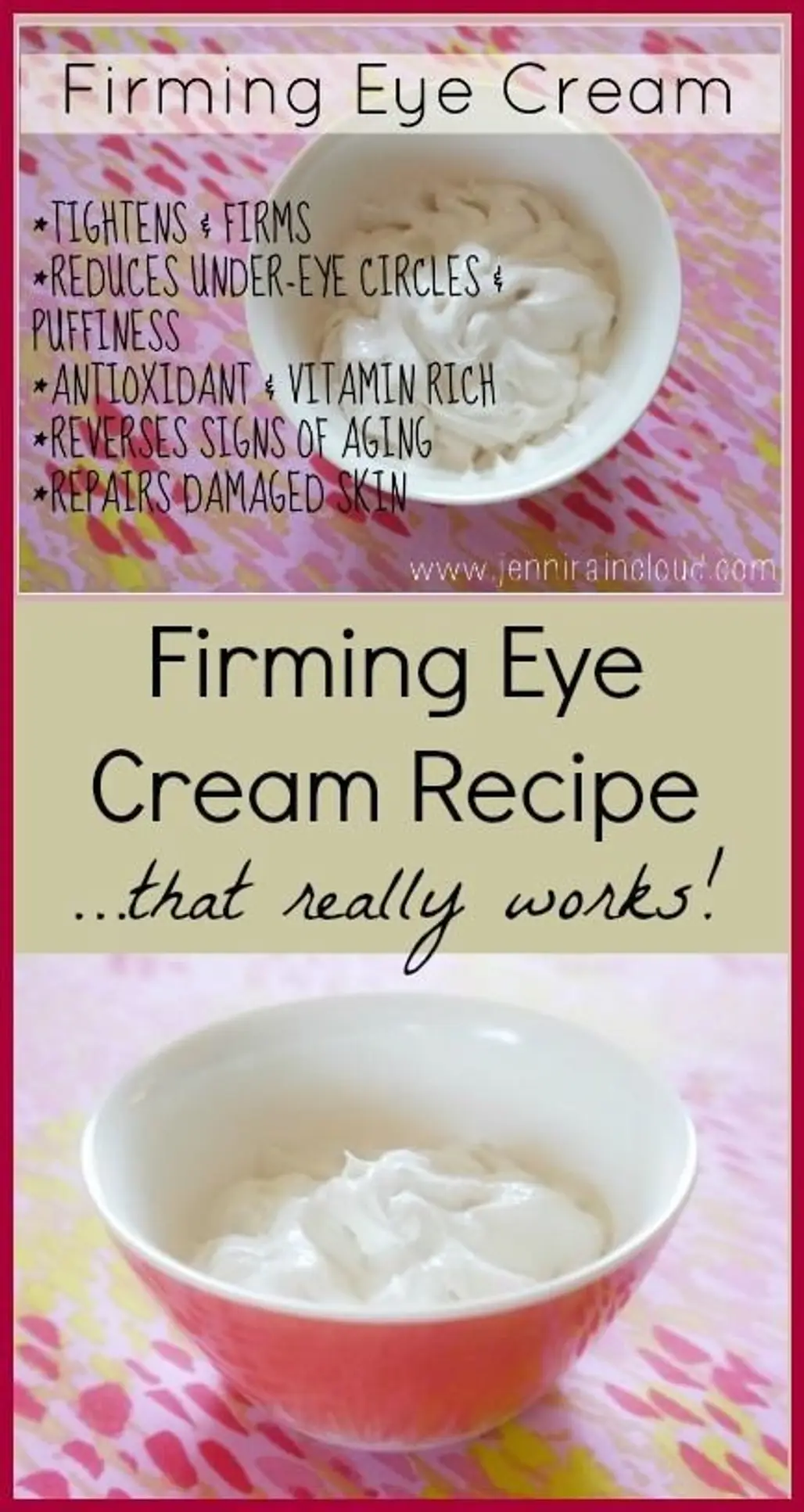 Homemade Natural Firming Eye Cream