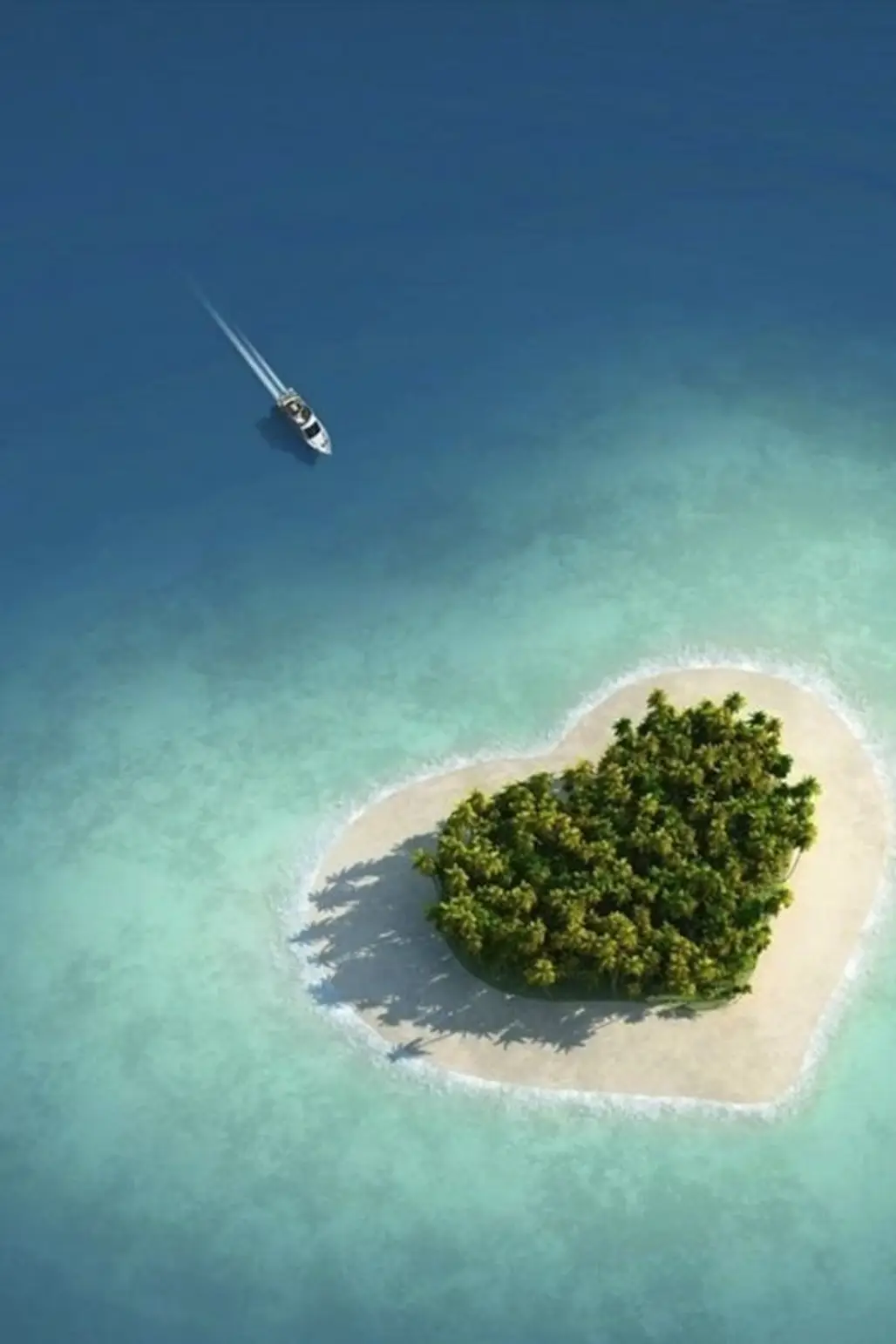 Tiny Heart Shaped Island