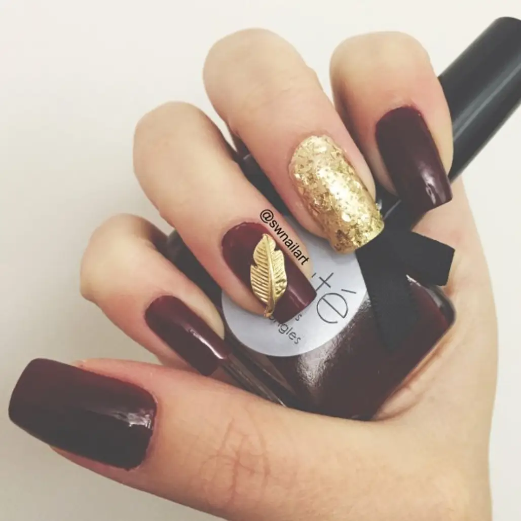 Gorgeous Burgundy with Gold