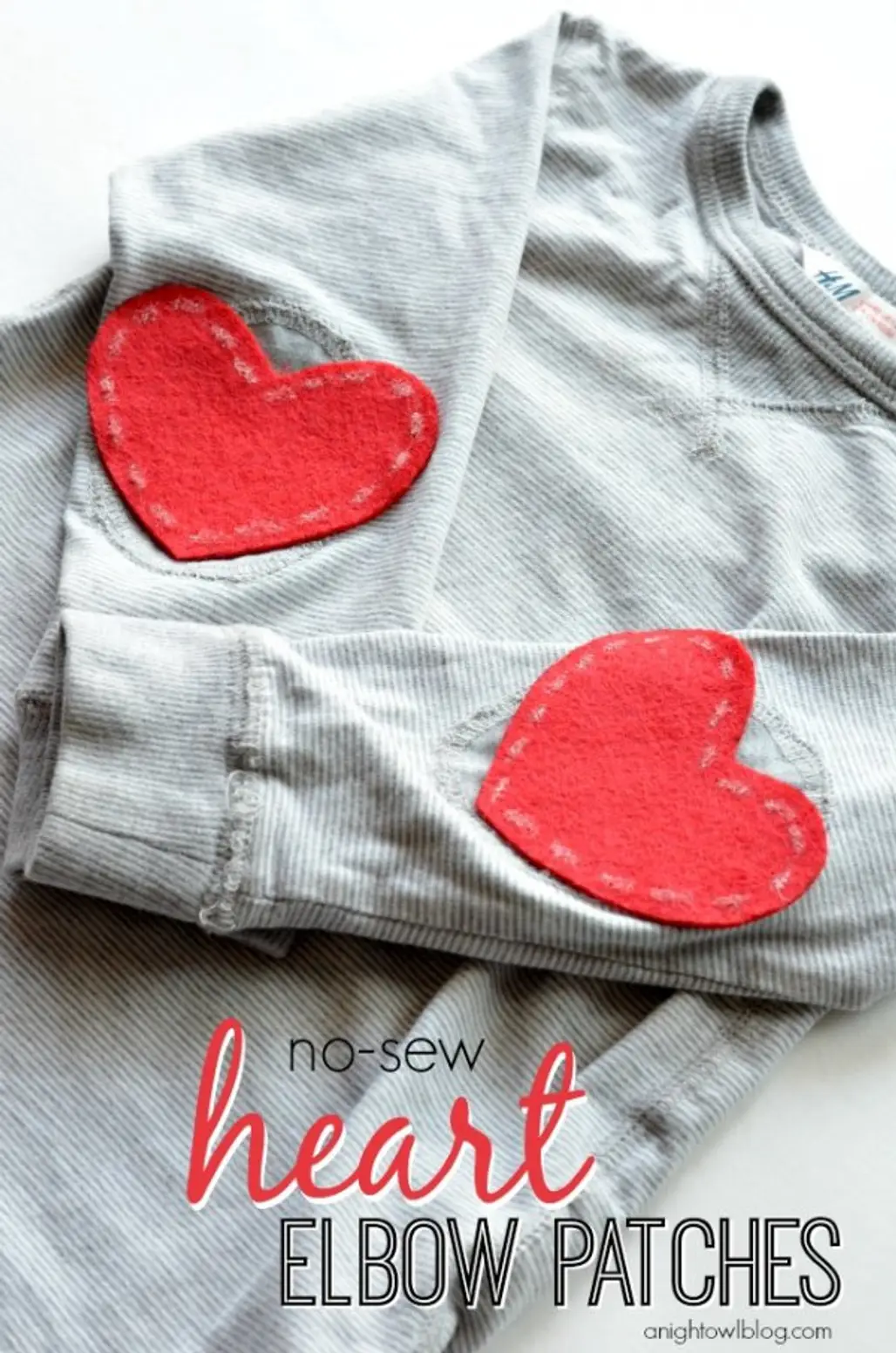 No Sew Heart Elbow Patches