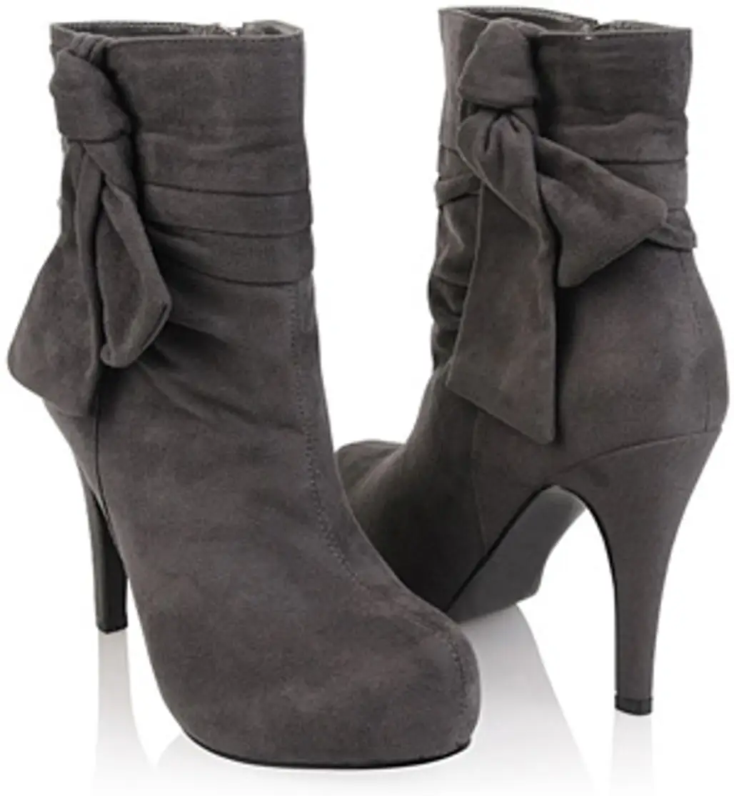 Forever21 Knot Suedette Ankle Boot