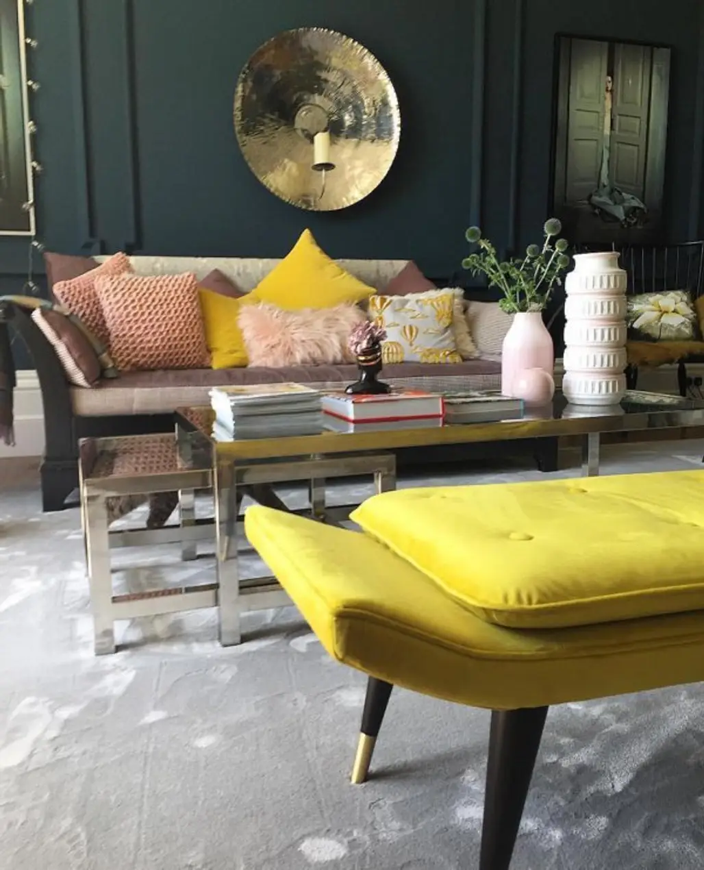 furniture, yellow, table, living room, interior design,