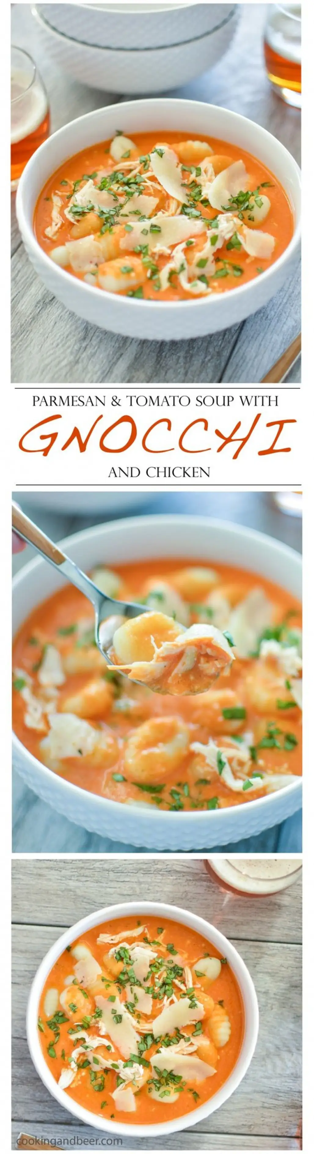 Slow Cooker Parmesan and Tomato Soup with Gnocchi and Chicken