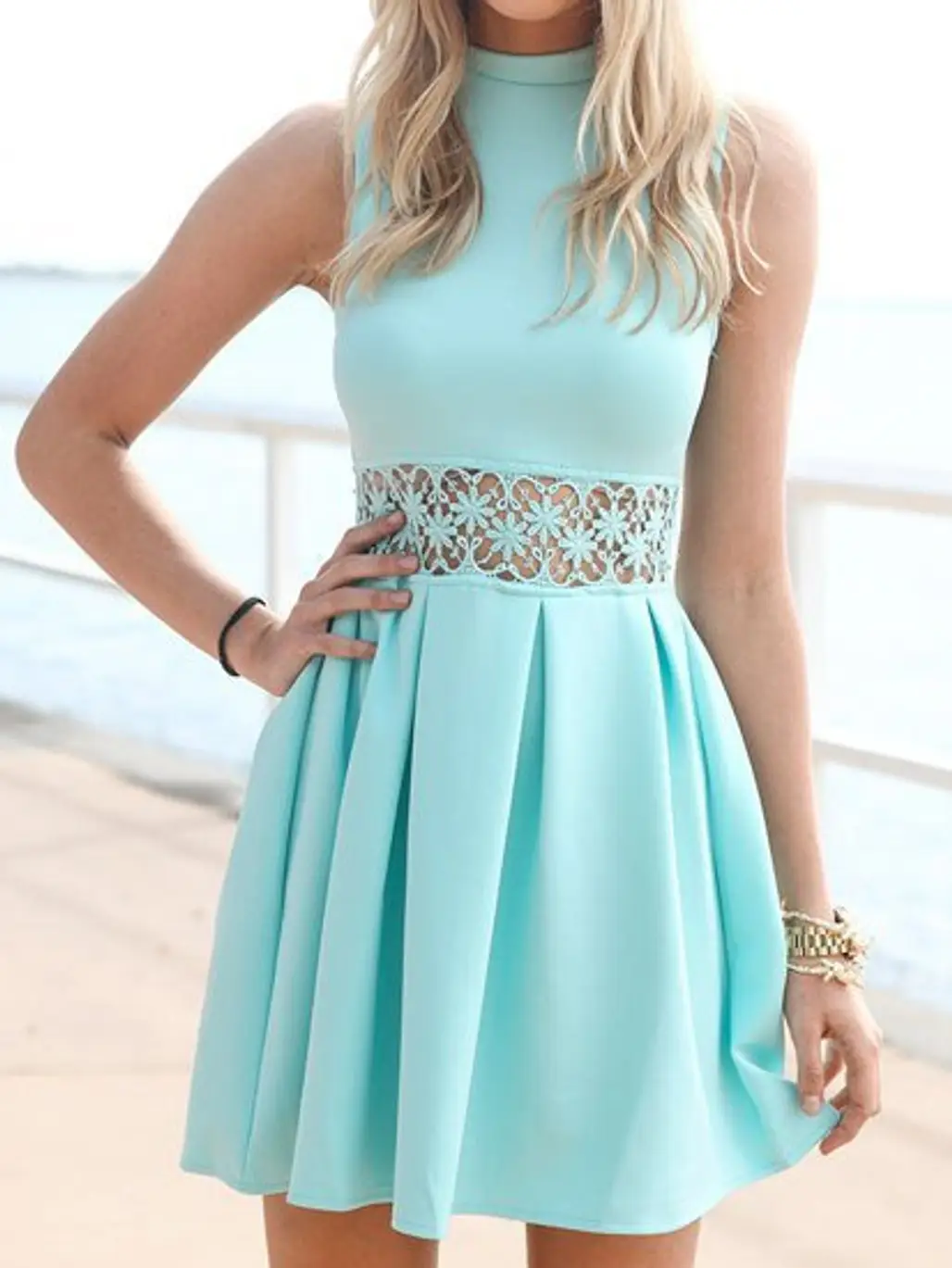 dress,clothing,day dress,bridal party dress,turquoise,