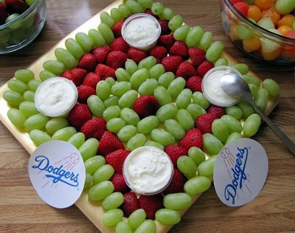Baseball Diamond Shaped Fruit Platter