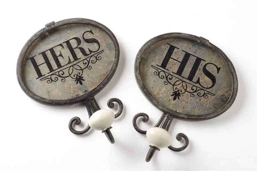 His & Her Towel Hooks