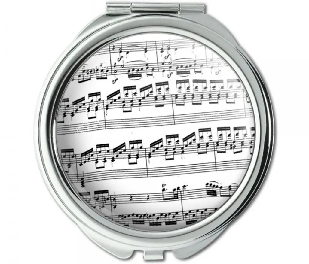Classical Sheet Music Compact Purse Mirror