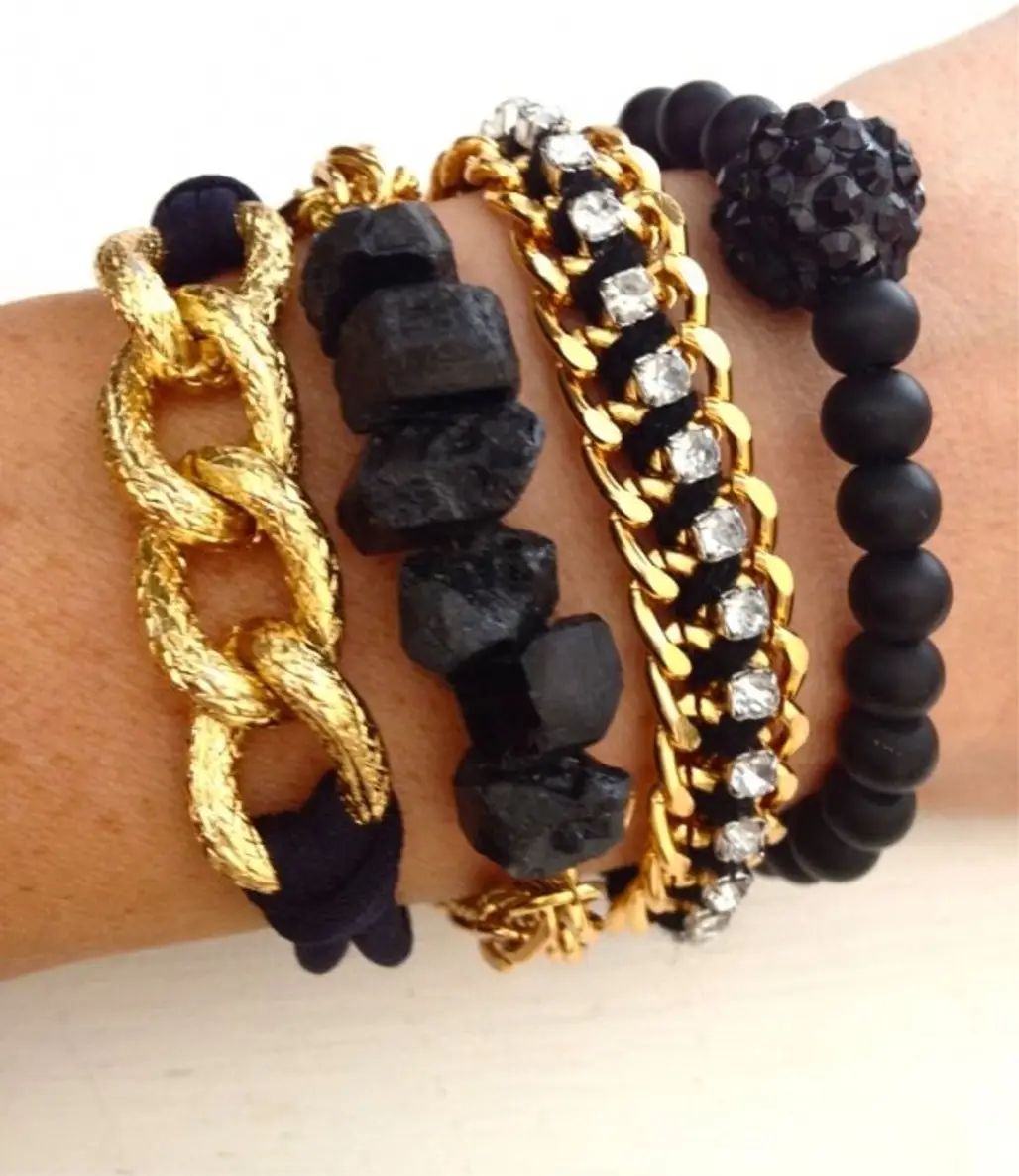 Black and Gold Arm Candy Set
