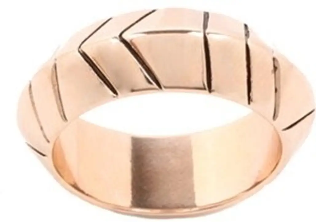 House of Harlow 1960 14ct Gold Plated Thick Stack Ring